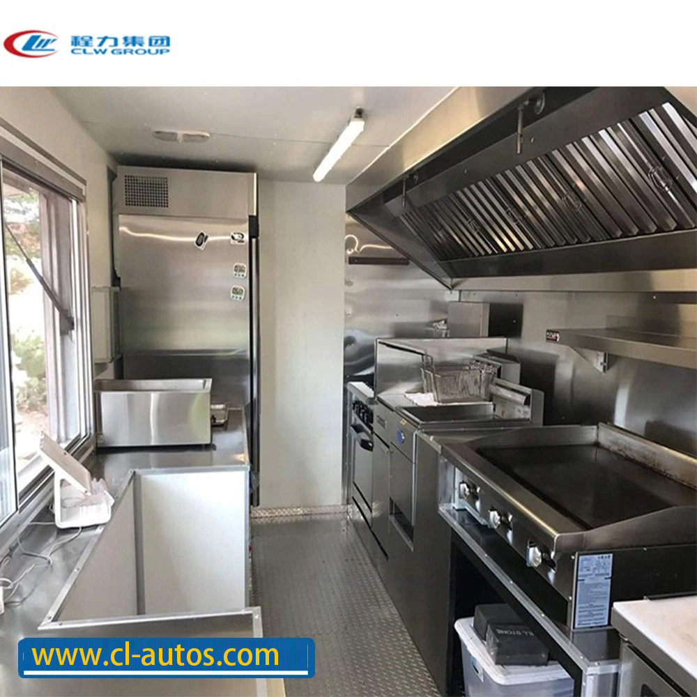 Mobile Street Burger Van Coffee Bar Food Truck