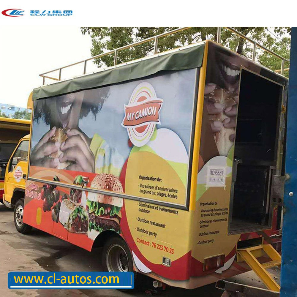 Mobile Street Burger Van Coffee Bar Food Truck