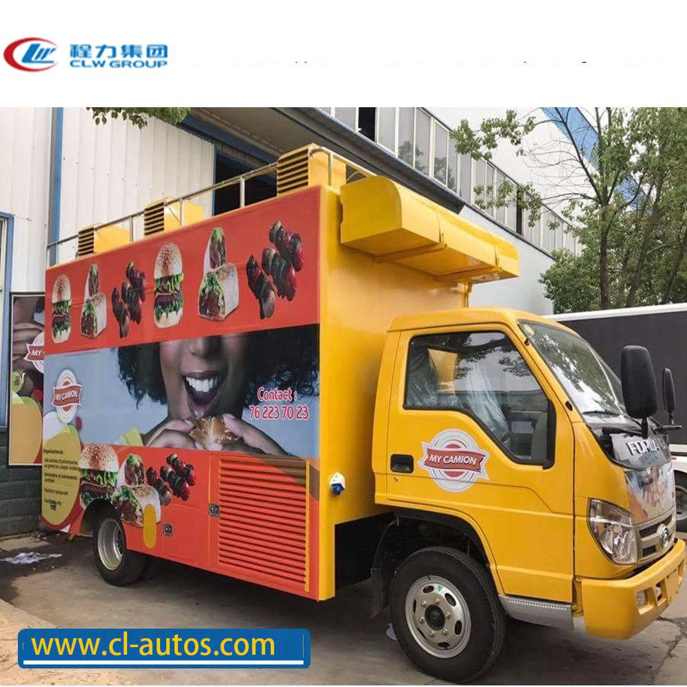 Mobile Street Burger Van Coffee Bar Food Truck