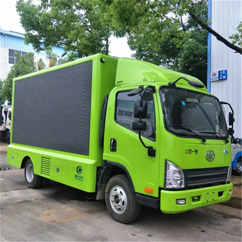 FAW Full Color LED Screens Video Advertising Billboard Vehicle Mobile Stage Truck Advertising Truck