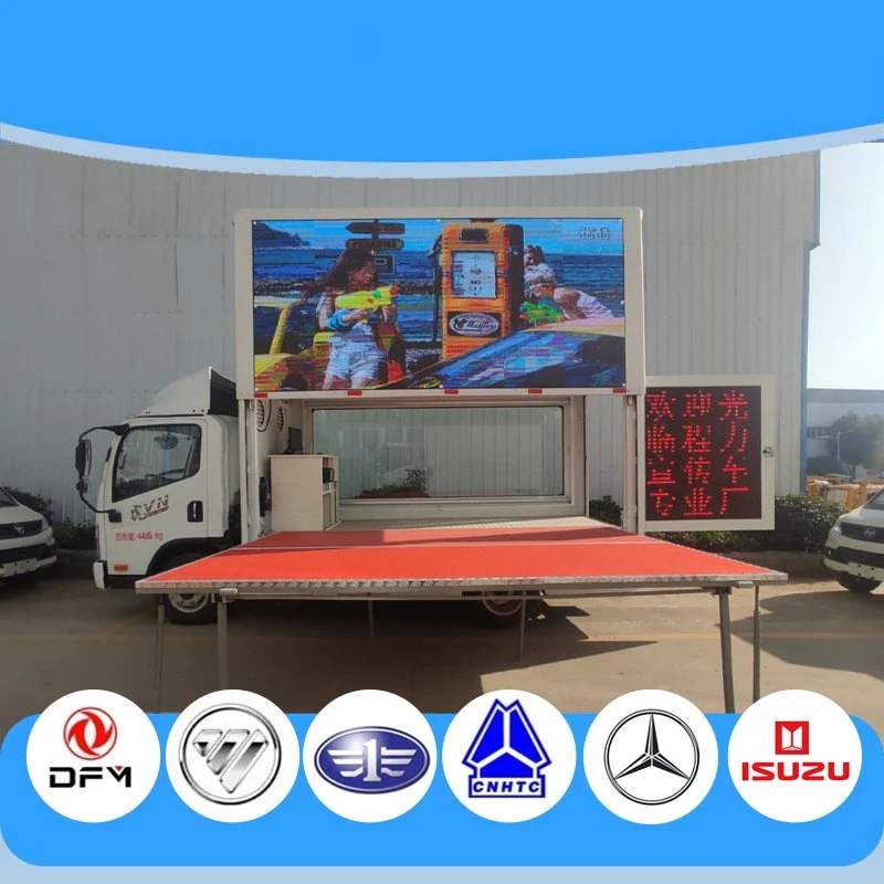 FAW Full Color LED Screens Video Advertising Billboard Vehicle Mobile Stage Truck Advertising Truck