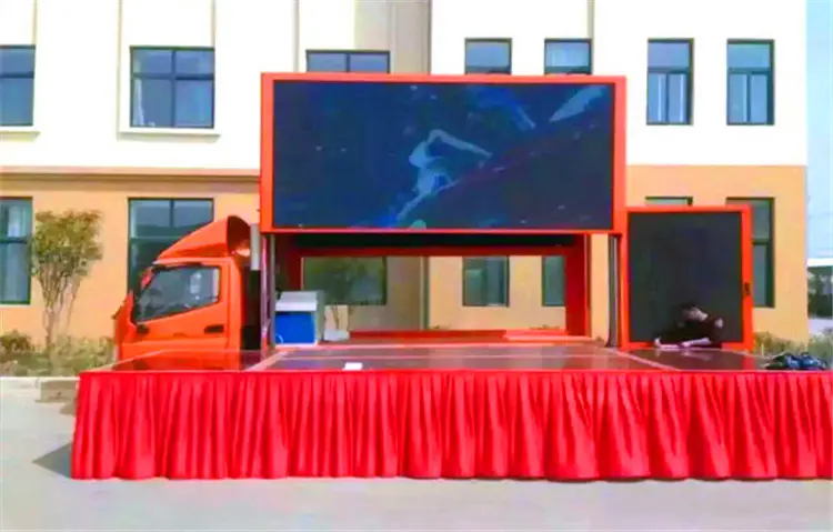 Isuzu P4 P6 LED Digial Mobile Stage Billboard Advertising Truck