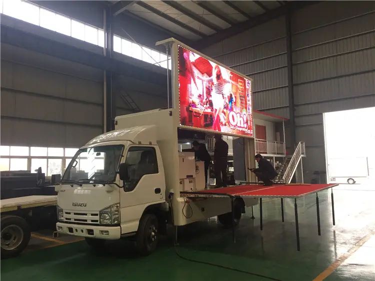 Isuzu P6 LED Digial Mobile Stage Billboard Advertising Truck