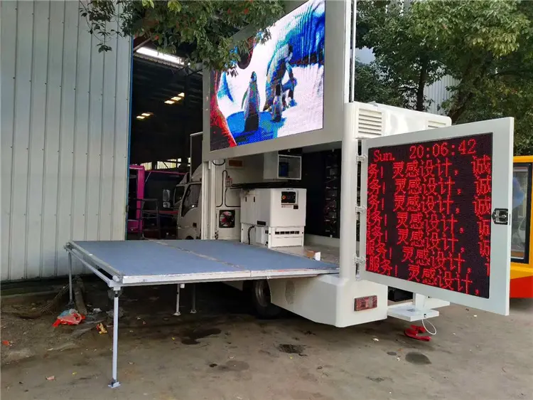 Isuzu P6 LED Digial Mobile Stage Billboard Advertising Truck