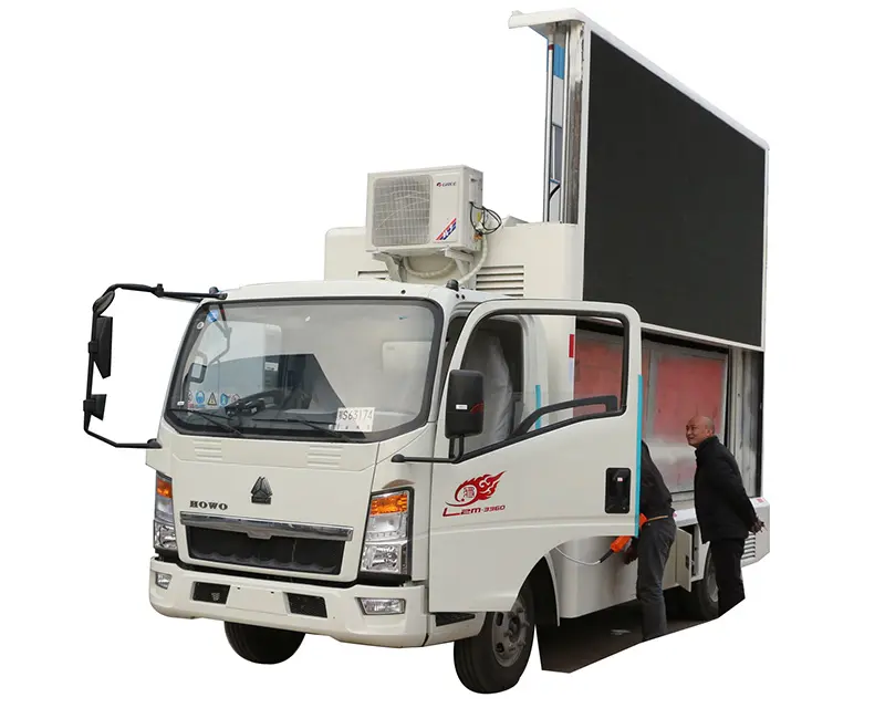 HOWO P4 P6 LED Digial Mobile Stage Billboard Advertising Truck