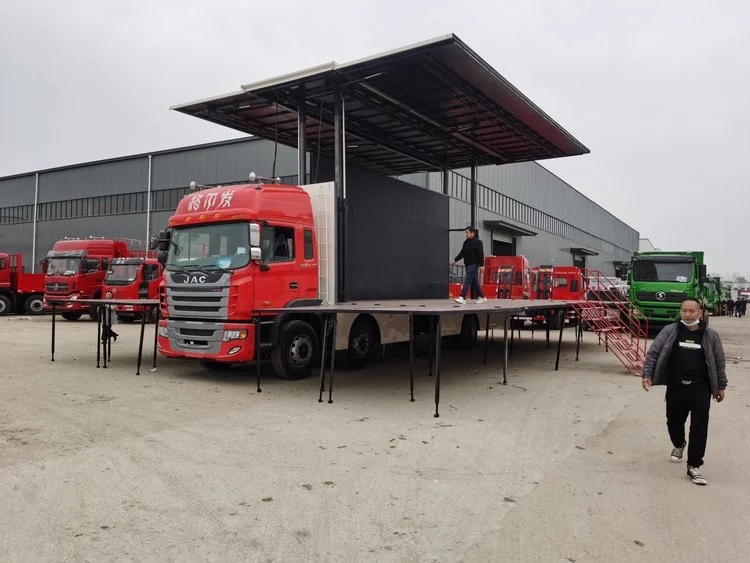JAC LED Display Screen Wingspan Hydraulic Folding Stage Mobile Stage Truck