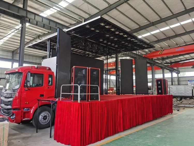 JAC LED Display Screen Wingspan Hydraulic Folding Stage Mobile Stage Truck