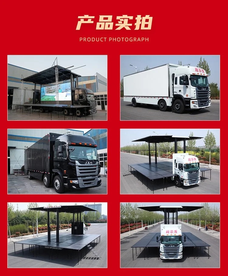 JAC LED Display Screen Wingspan Hydraulic Folding Stage Mobile Stage Truck