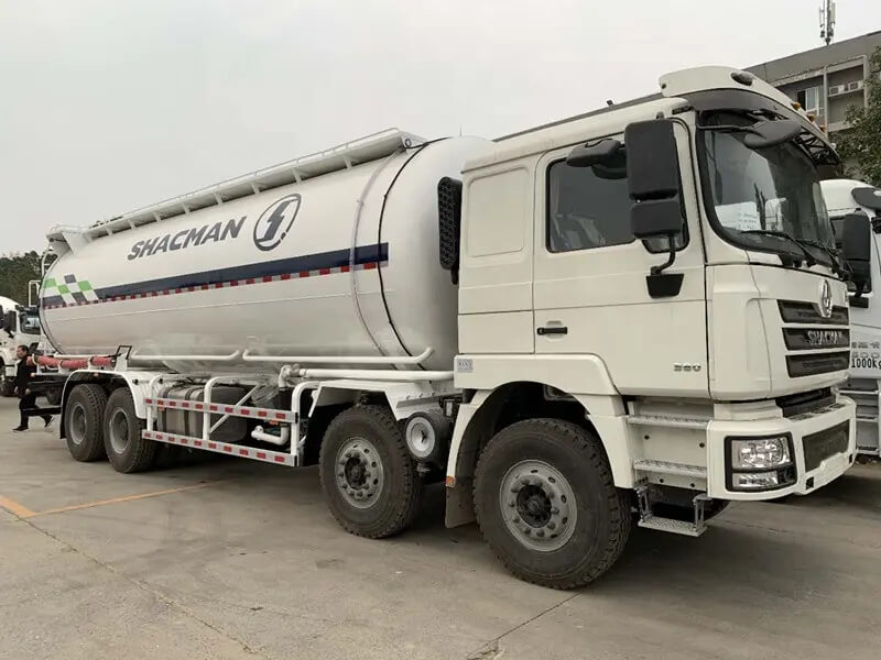 Shacman 12 wheeler 35m3 truck powder bulk tanker
