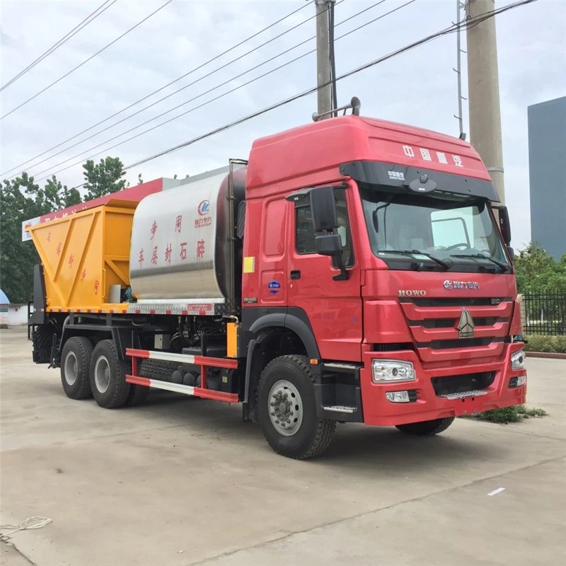 Sinotruck HOWO 8x4 12wheels Synchronous chip sealer asphalt gravel truck