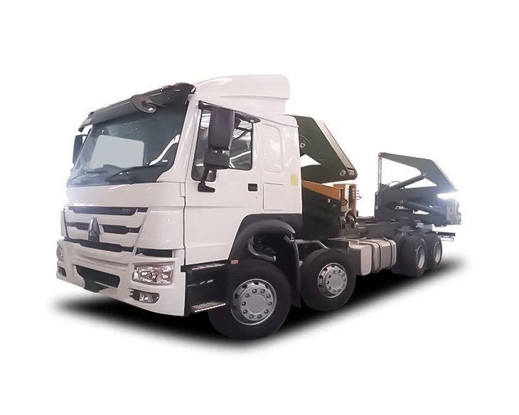 Strong Sinotruck HOWO 8X4 Side Lifter Crane Truck for 20FT 40FT Container