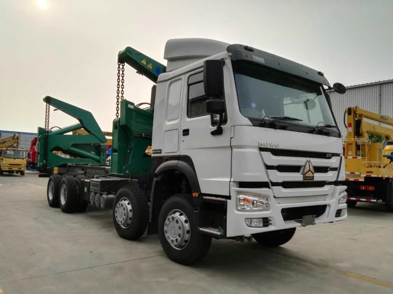 Strong Sinotruck HOWO 8X4 Side Lifter Crane Truck for 20FT 40FT Container