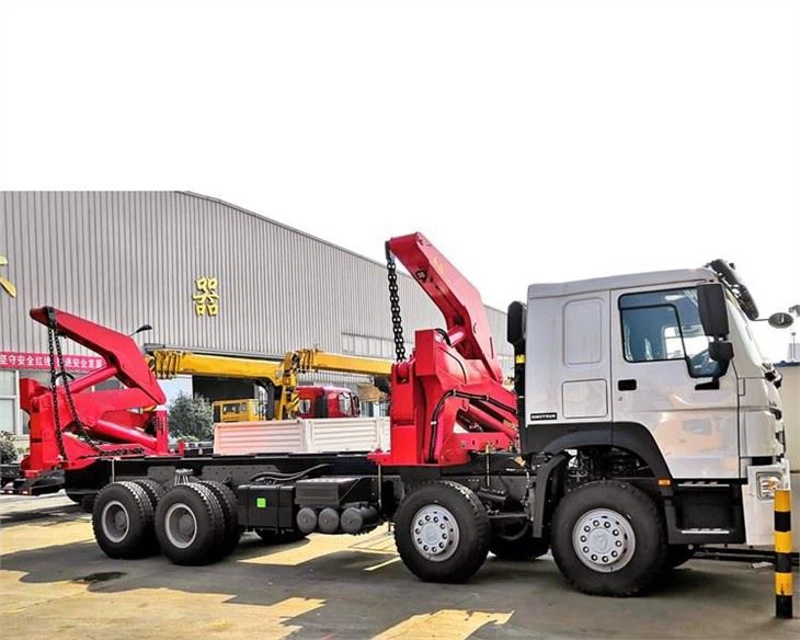 Strong Sinotruck HOWO 8X4 Side Lifter Crane Truck for 20FT 40FT Container