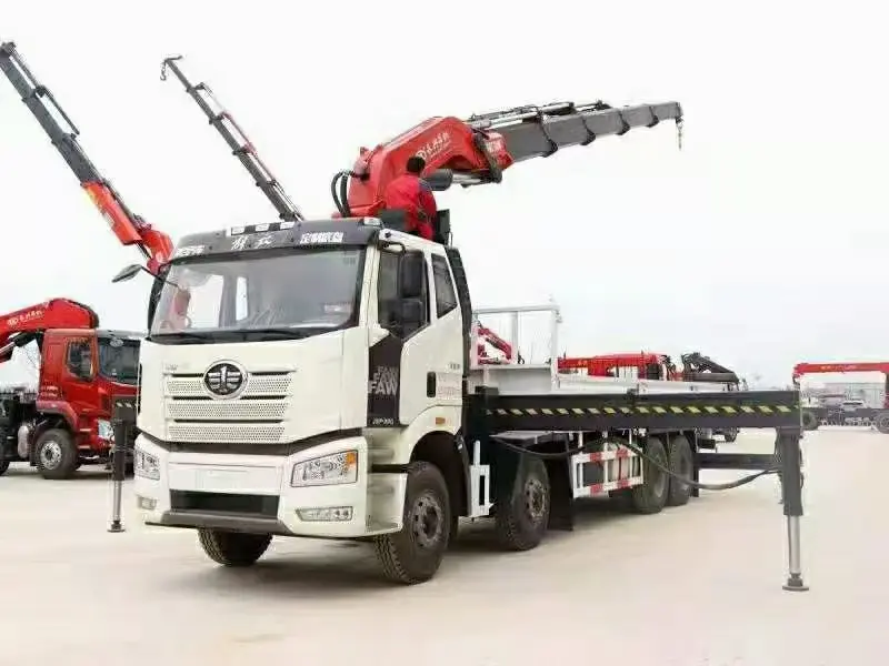 FAW 8X4 12Wheels 20Tons Folding Arm Crane Truck Boom Truck Mounted Folding Crane