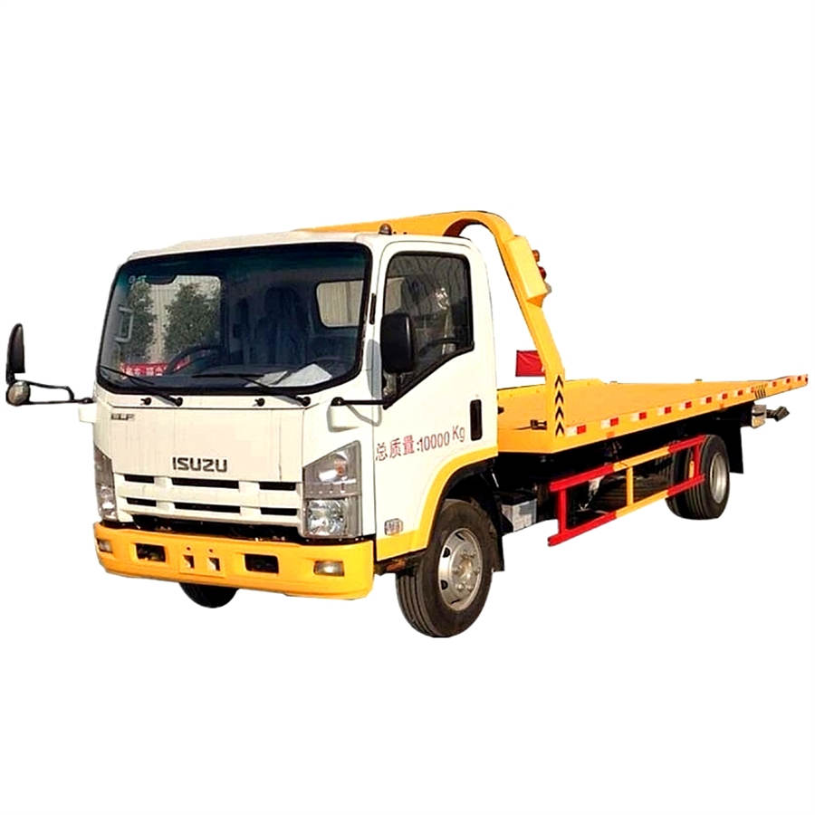 Isuzu 4t 5t Light Flatbed Platform Wrecker One-Towing-Two Road Car Rescue Towing Truck