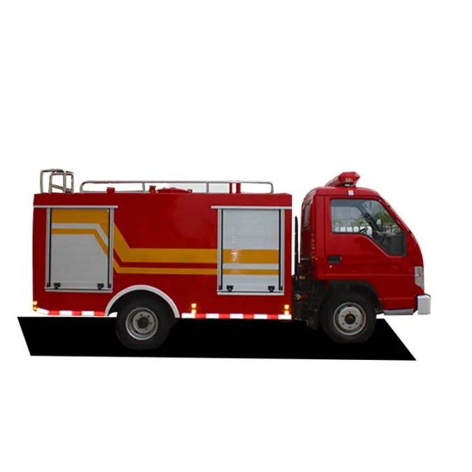 4X2 2000Liters Fire Fighting Water Tank Spraying Truck
