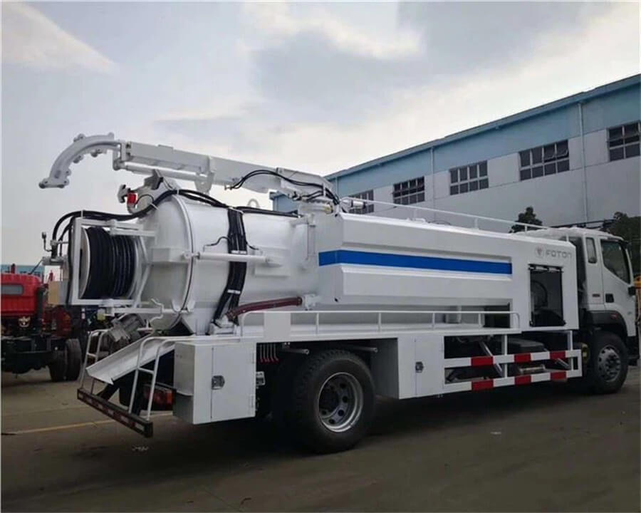 Foton 4X2 12000litres 12cbm 6wheelers Sewer Septic Tank High Pressure Combined Water Jetting Truck