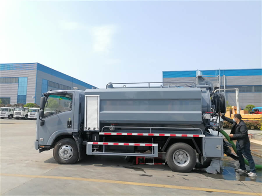 ISuzu 4X2 5000litres 5cbm 6wheelers Sewer Septic Tank High Pressure Combined Water Jetting Truck