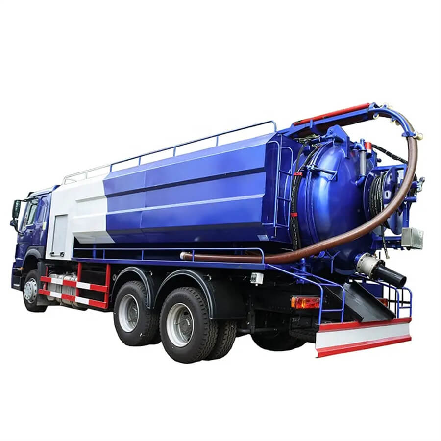 HOWO 6X4 15000L Combi Suction Sewage Sucker Sewer Jetting Trucks with Sludge and Water Tank