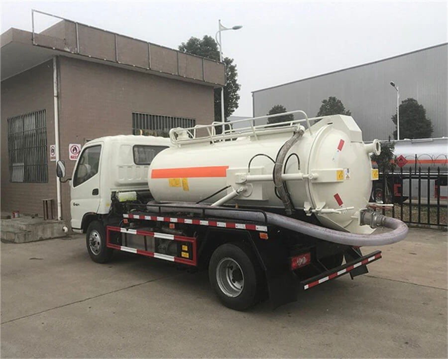 Foton 3cbm Fecal Sewer Septic Suction Tank Truck