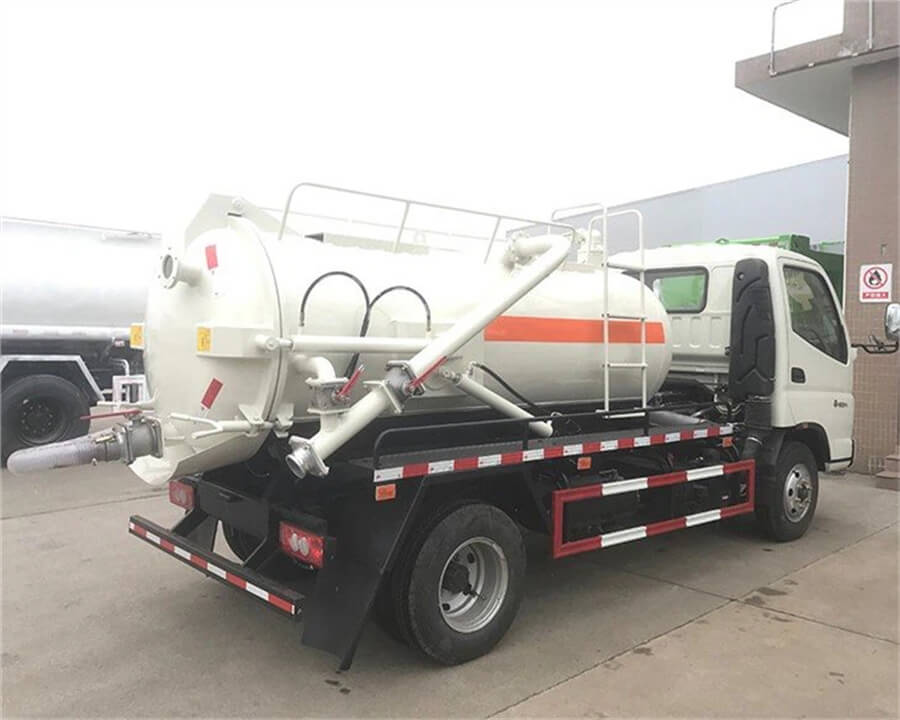 Foton 3cbm Fecal Sewer Septic Suction Tank Truck