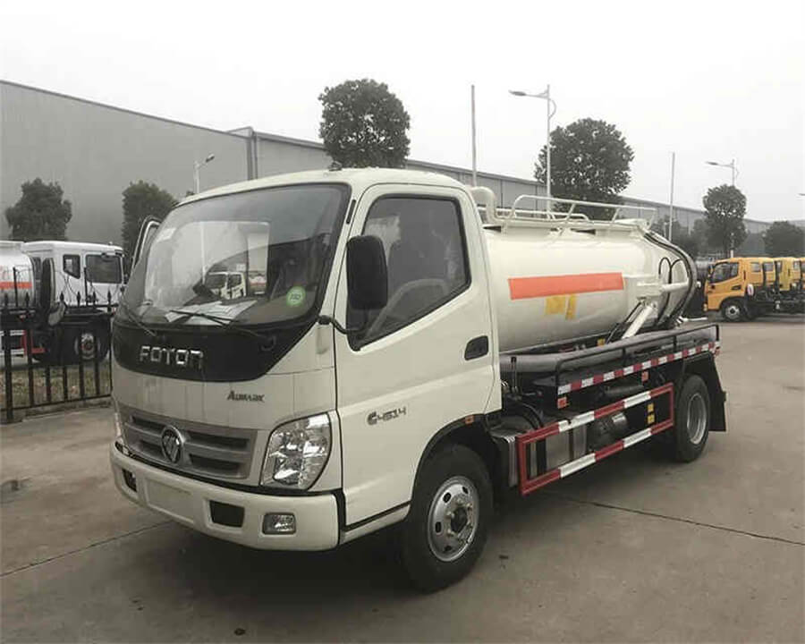 Foton 3cbm Fecal Sewer Septic Suction Tank Truck