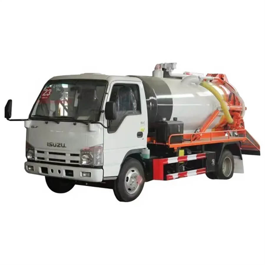 Small Isuzu High Vacuum Sewage and Waste Water Suction Trucks Sewage Fecal Truck