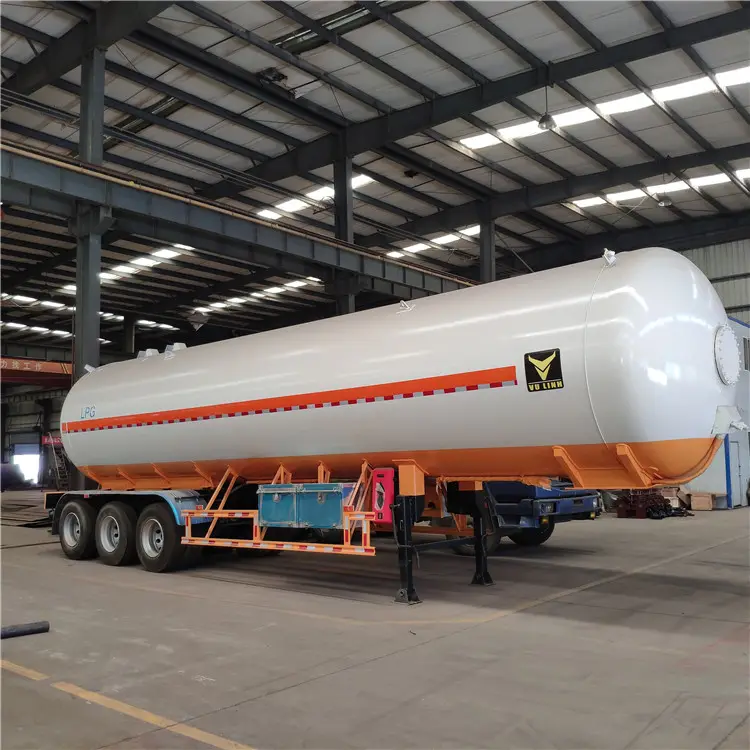 3 Axles 56000L LPG Gas Tank Tanker Semi Truck Trailer