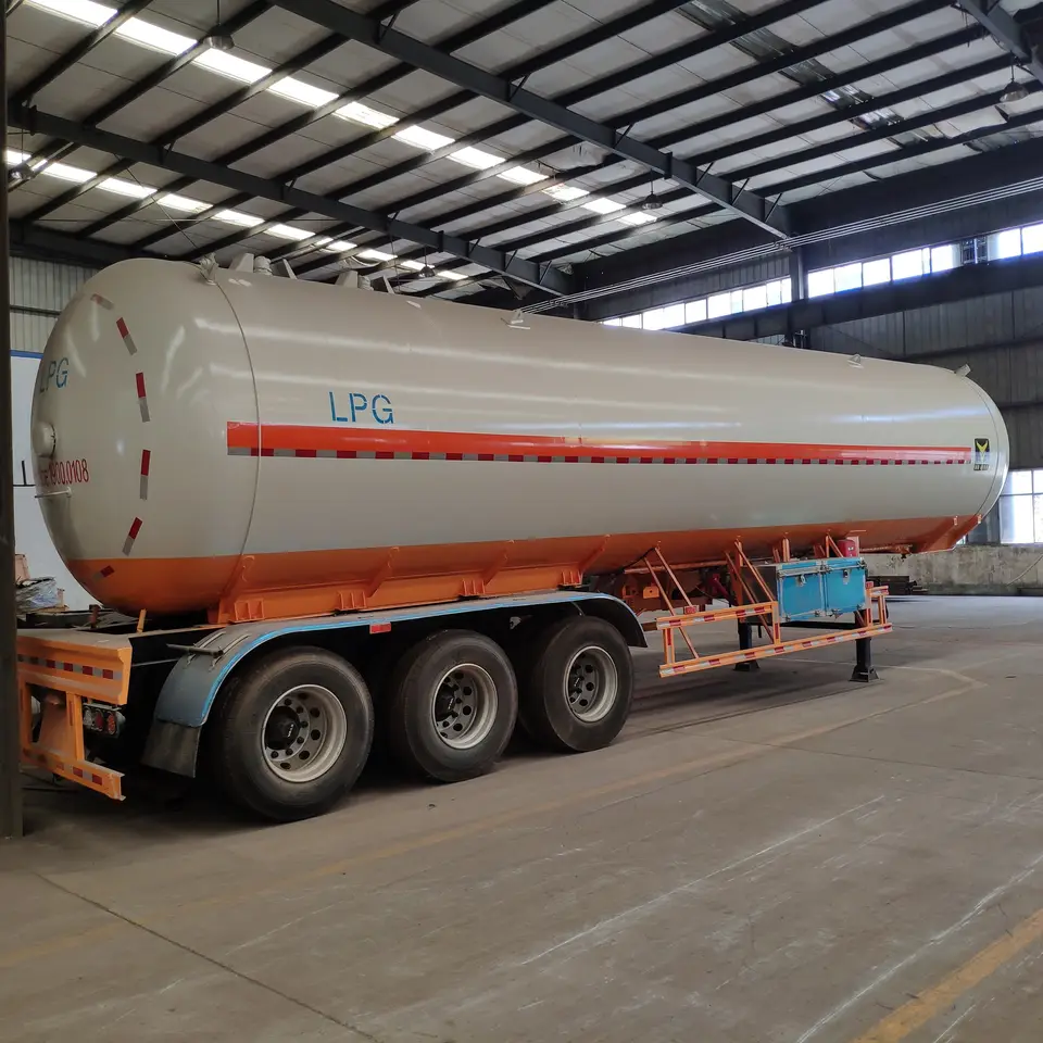 3 Axles 56000L LPG Gas Tank Tanker Semi Truck Trailer