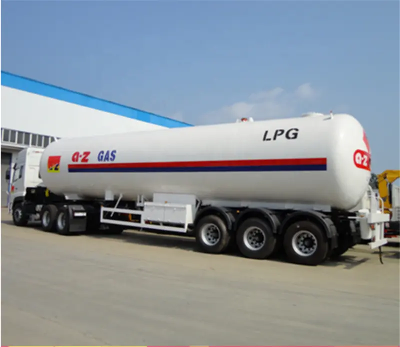 Heavy Duty 3 Axles LPG Tank Truck Trailer for Propane