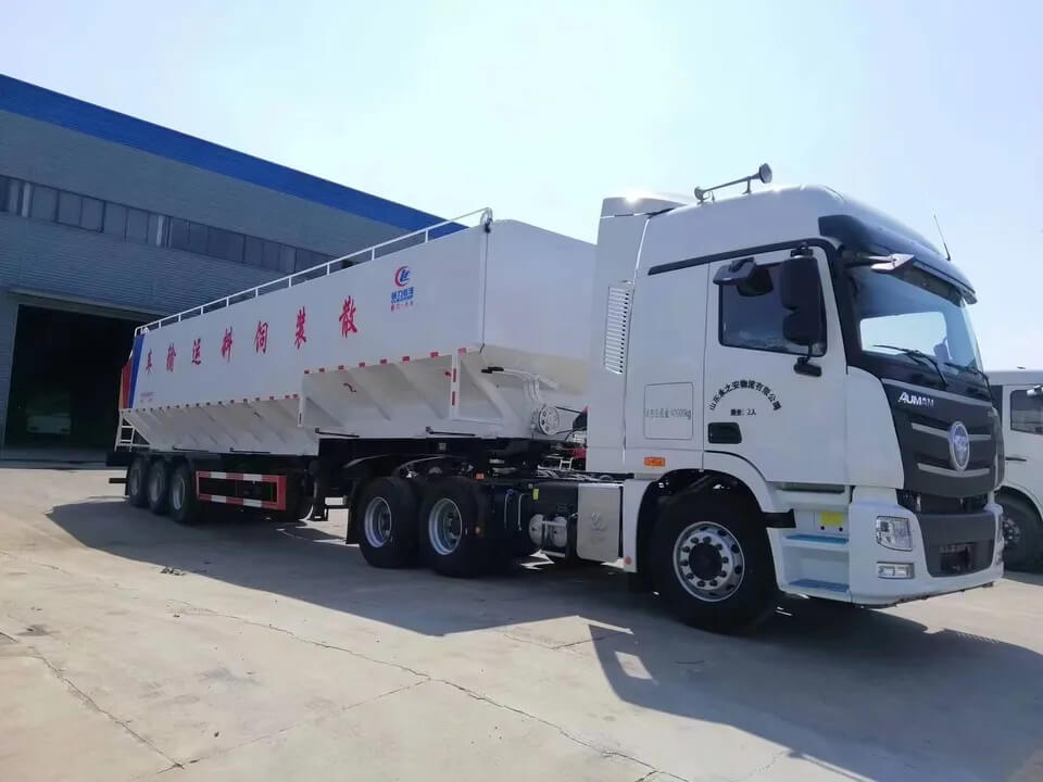 55-60cbm Poultry Bulk Feed Semi Trailer