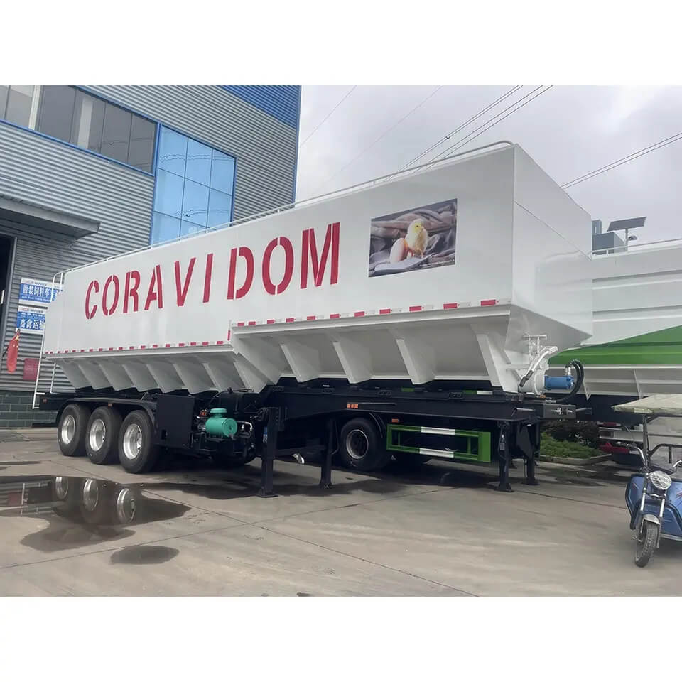 Big Bulk Animal Feed Tank Transport Semi Trailer