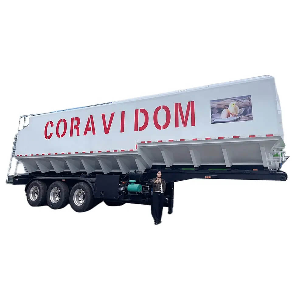Big Bulk Animal Feed Tank Transport Semi Trailer