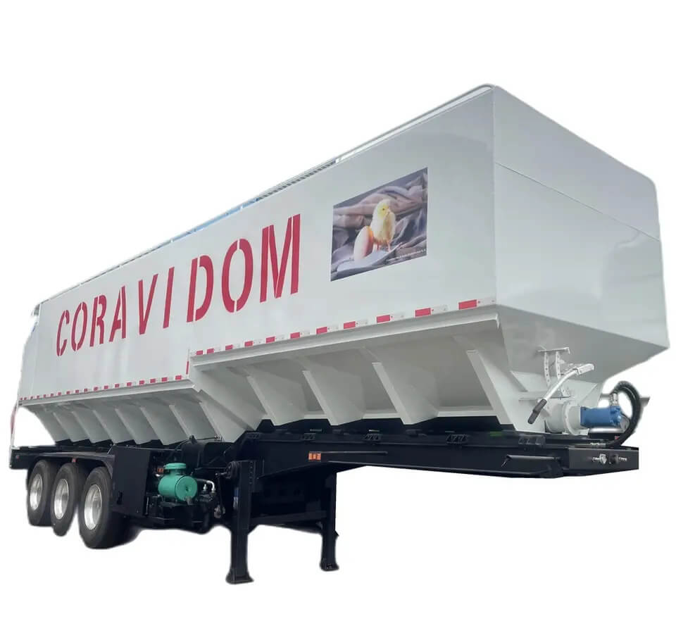 Big Bulk Animal Feed Tank Transport Semi Trailer