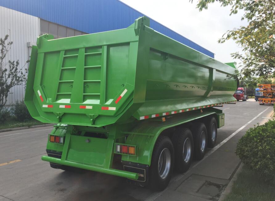 U Shape Dump Trailer Hydraulic Cylinder 4 Axle Coal Stone Tipper Dump Semi Cargo Trailer
