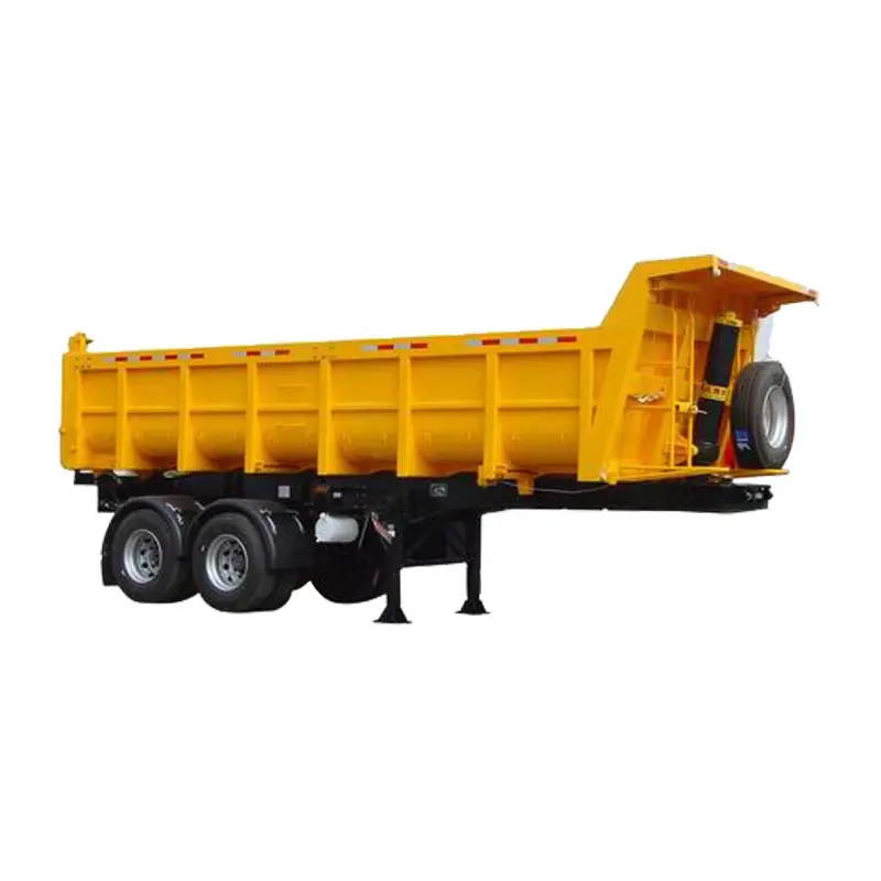 2 Axle U Shape Heavy Duty Tipping Tipper Dumper Dump Truck Semi Trailer for Coal Stone Sand Mineral Transport