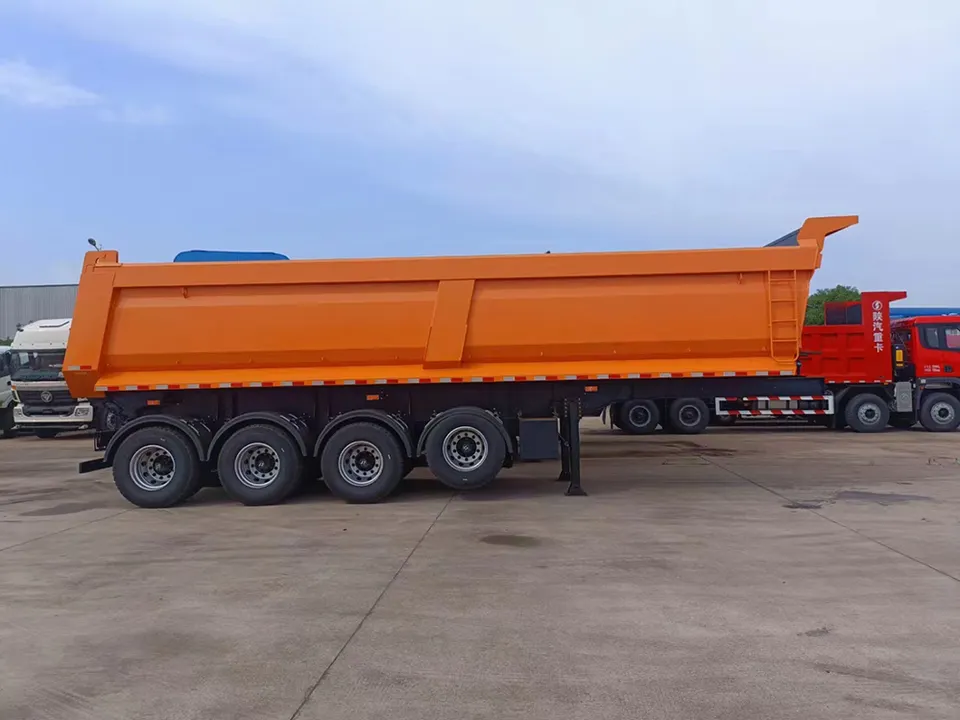 Front Lifting U Shape Mining Tipper 4 Axle Dump Trailer