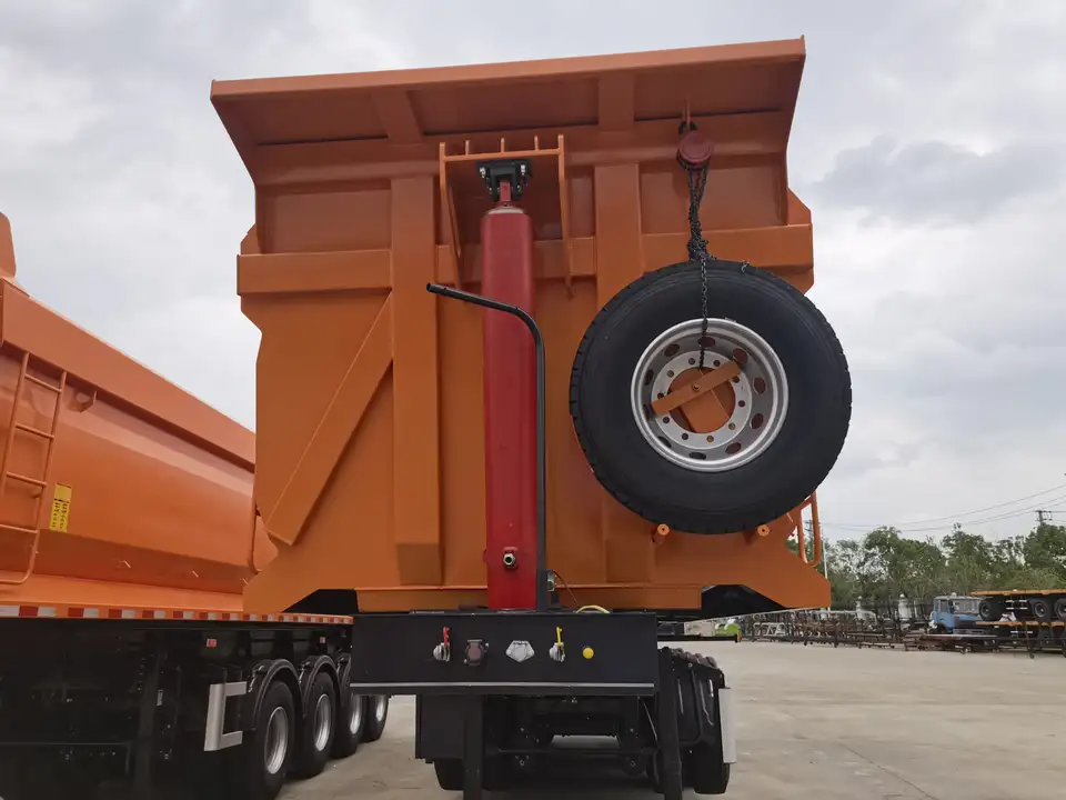 Front Lifting U Shape Mining Tipper 4 Axle Dump Trailer