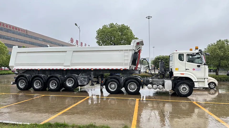 4 Axle U Shape Heavy Duty Tipping Tipper Dumper Dump Truck Semi Trailer for Coal Stone Sand Mineral Transport