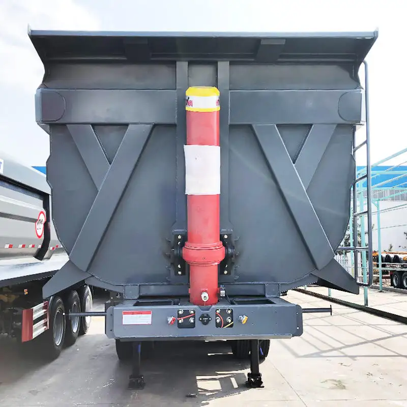 Front Lifting U Shape Mining Tipper 3 Axle Dump Trailer
