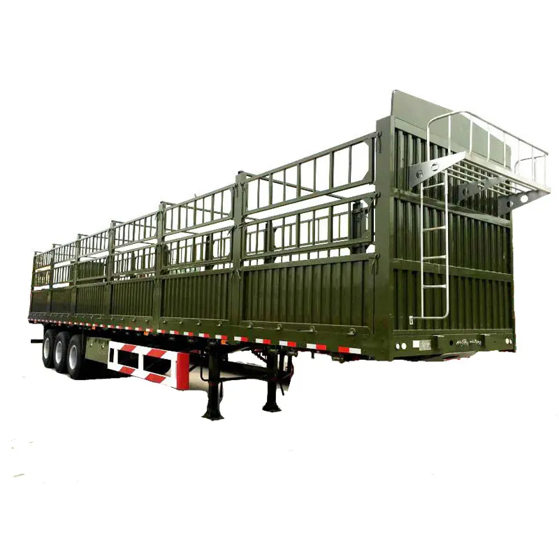 High Quality Tri-Axle Fence Transport Cargo Trailer