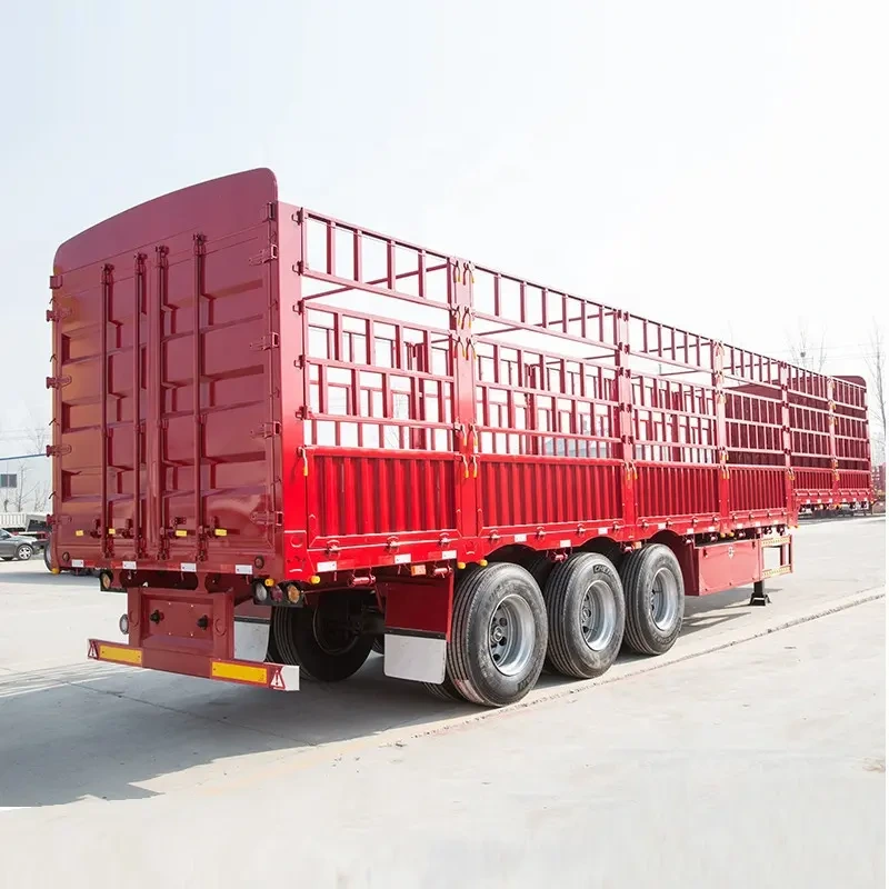 High Quality Tri-Axle Fence Transport Cargo Trailer
