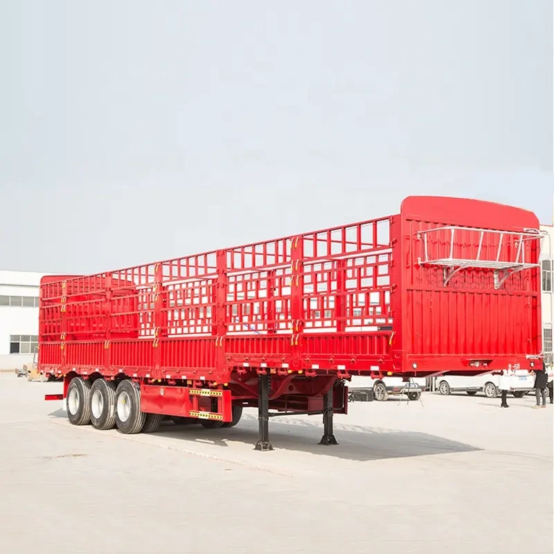 High Quality Tri-Axle Fence Transport Cargo Trailer