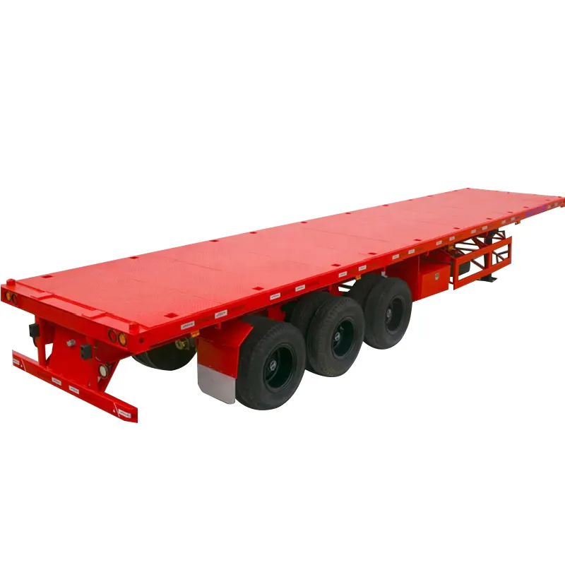 3 Axles Container Flatbed Semi Trailer