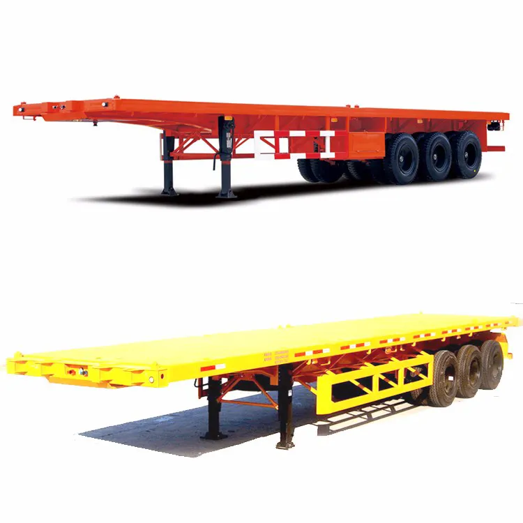 3 Axles Container Flatbed Semi Trailer