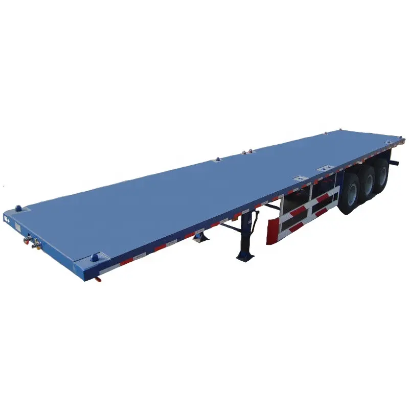3 Axles Container Flatbed Semi Trailer