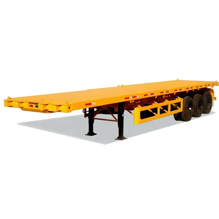 3 Axles Container Flatbed Semi Trailer