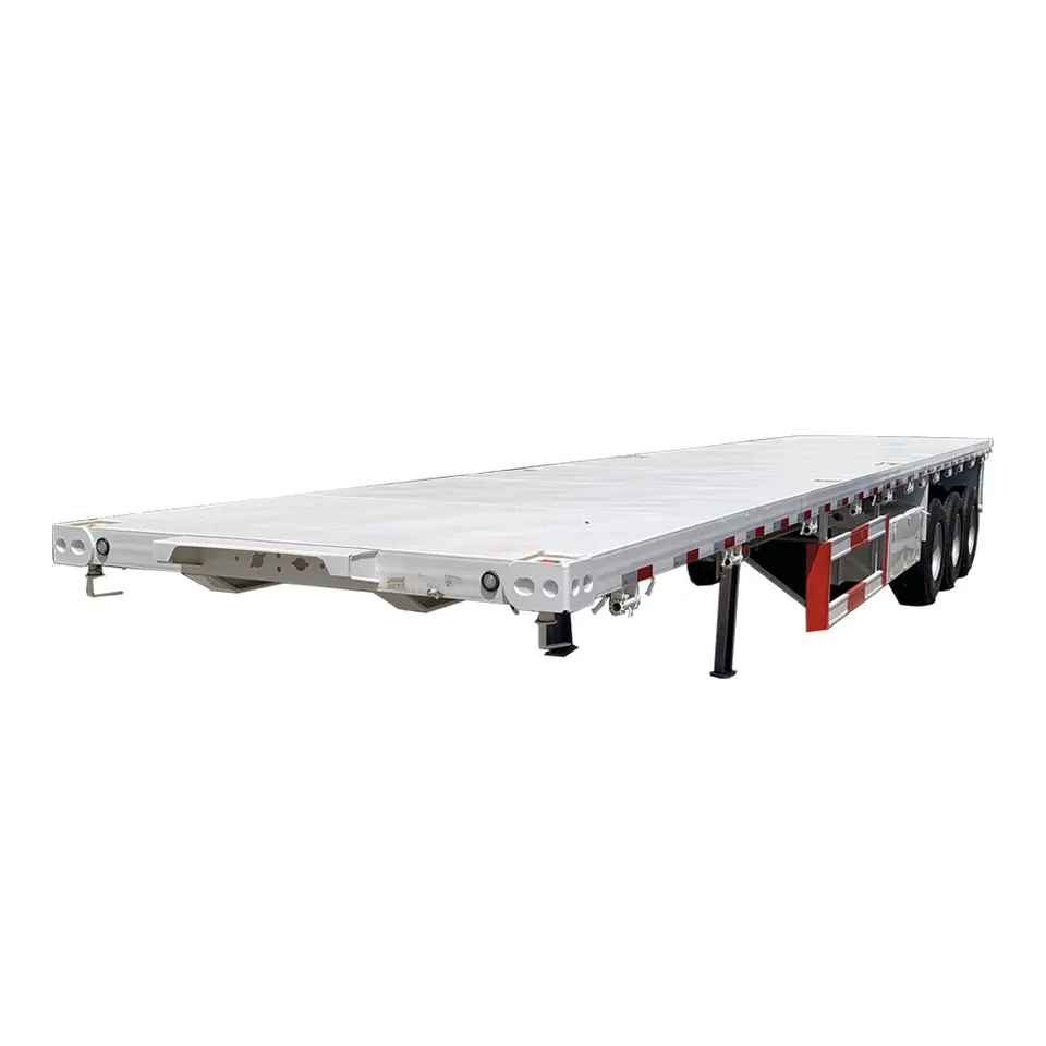 3 Axles Container Flatbed Semi Trailer