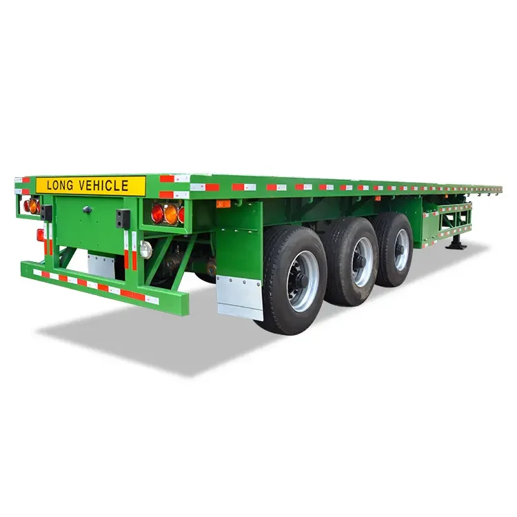 3 Axles Container Flatbed Semi Trailer