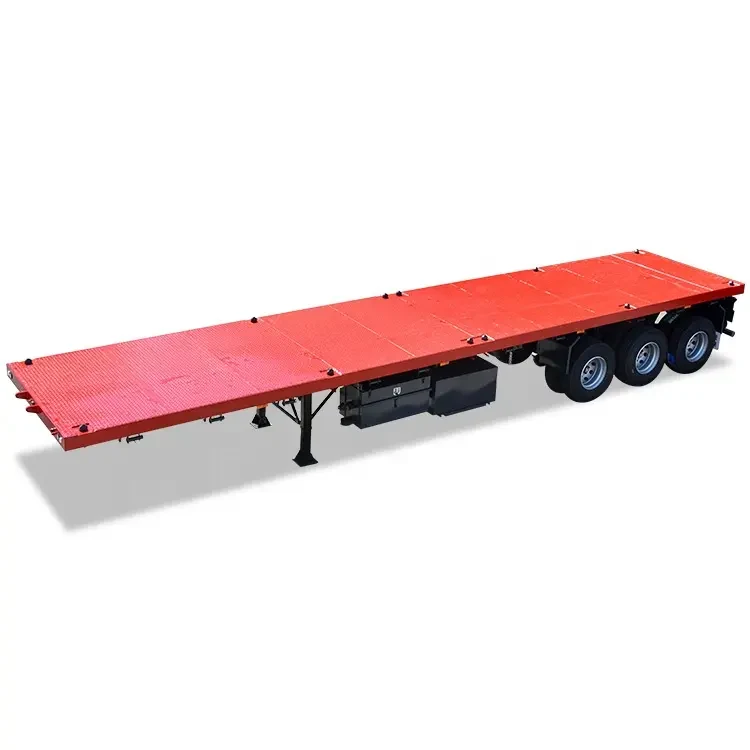 3 Axles Container Flatbed Semi Trailer